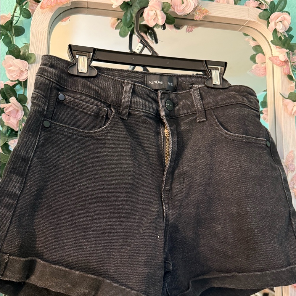 Kendall & Kylie Black Denim Shorts